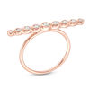 Thumbnail Image 2 of 1/4 CT. T.W. Diamond Bezel-Set Horizontal Bar Ring in 10K Rose Gold