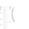Thumbnail Image 3 of 1/3 CT. T.W. Diamond Bezel-Set Graduated Crawler Earrings in 10K Rose Gold