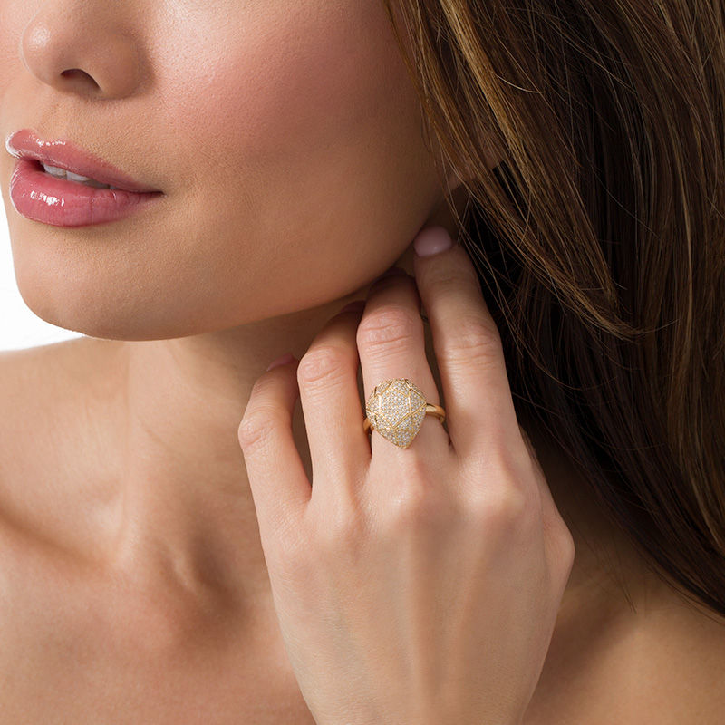 Main Image 2 of 3/4 CT. T.W. Diamond Pear-Shaped Ring in 10K Gold