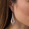 Thumbnail Image 2 of 1/3 CT. T.W. Diamond Inside-Out Ribbon Drop Earrings in Sterling Silver
