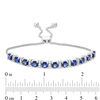 Thumbnail Image 3 of 5.0mm Lab-Created Ceylon and White Sapphire Bolo Bracelet in Sterling Silver - 9.5"