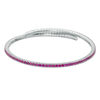 Thumbnail Image 1 of Lab-Created Ruby Bypass Flex Bangle in Sterling Silver - 7.5"