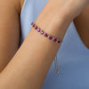 Thumbnail Image 2 of 5.0mm Lab-Created Ruby and White Sapphire Bolo Bracelet in Sterling Silver - 9.5"
