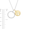 Thumbnail Image 3 of 1/10 CT. T.W. Diamond Open Circle and Dog Paw Disc Pendant in Sterling Silver and 14K Gold Plate