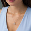 Thumbnail Image 2 of Diamond Accent Dog Bone and Paw Print Disc Pendant in Sterling Silver and 10K Rose Gold
