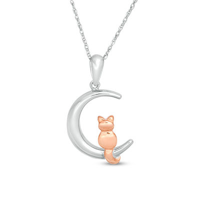 Details about   Stunning Cat And Moon Pendant in Sterling Silver