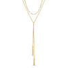 Thumbnail Image 1 of Made in Italy Double Strand Tassel &quot;Y&quot; Necklace in 14K Gold