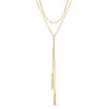 Thumbnail Image 0 of Made in Italy Double Strand Tassel "Y" Necklace in 14K Gold