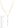 Thumbnail Image 2 of Made in Italy Double Strand Tassel "Y" Necklace in 14K Gold