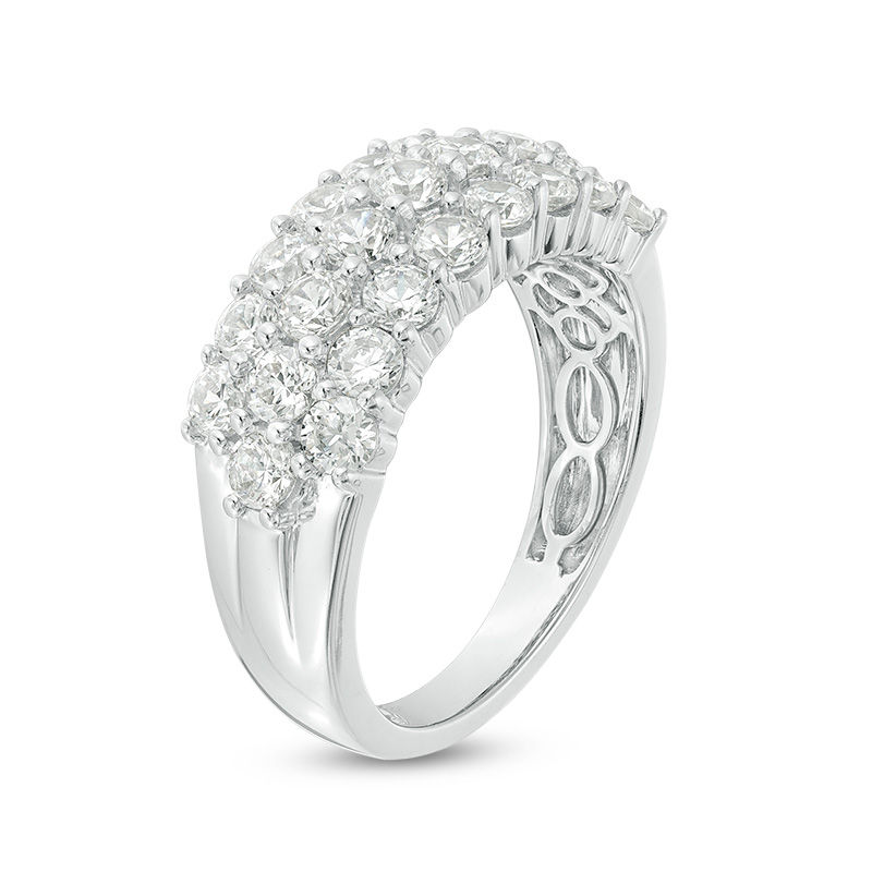 2 CT. T.W. Diamond Multi-Row Band in 18K White Gold