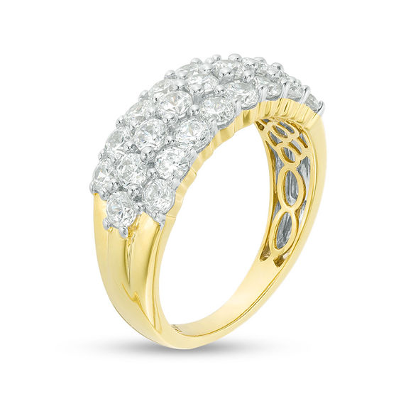 2 CT. T.w. Diamond Multi-Row Band in 18K Gold