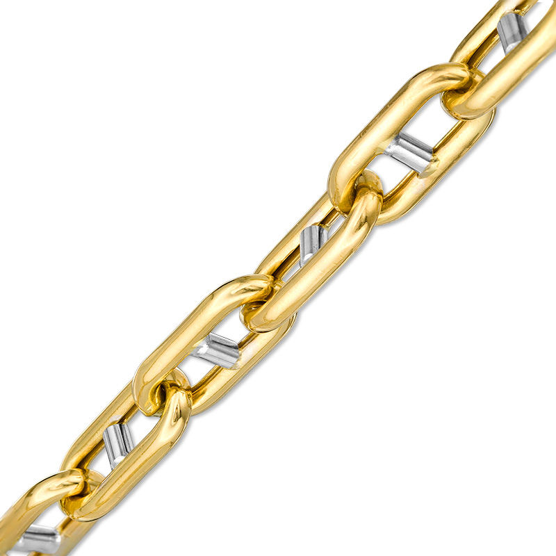 Main Image 1 of 7.0mm Mariner Chain Bracelet in 10K Two-Tone Gold - 8.5"