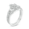 Thumbnail Image 3 of 1/4 CT. T.W. Composite Diamond Claddagh Bridal Set in 10K White Gold