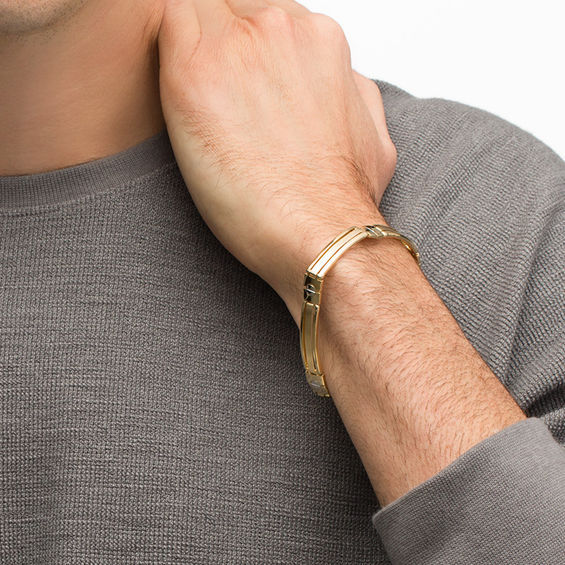 Screw Link Bracelet in 10K Two-Tone Gold - 8.5"