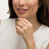 Thumbnail Image 2 of 1 CT. T.W. Baguette and Round Diamond Starburst Frame Art Deco Engagement Ring in 14K Rose Gold