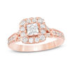 Thumbnail Image 1 of Love’s Destiny by Peoples 1-1/5 CT. T.W. Certified Princess-Cut Diamond Frame Engagement Ring in 14K Rose Gold (I/I1)