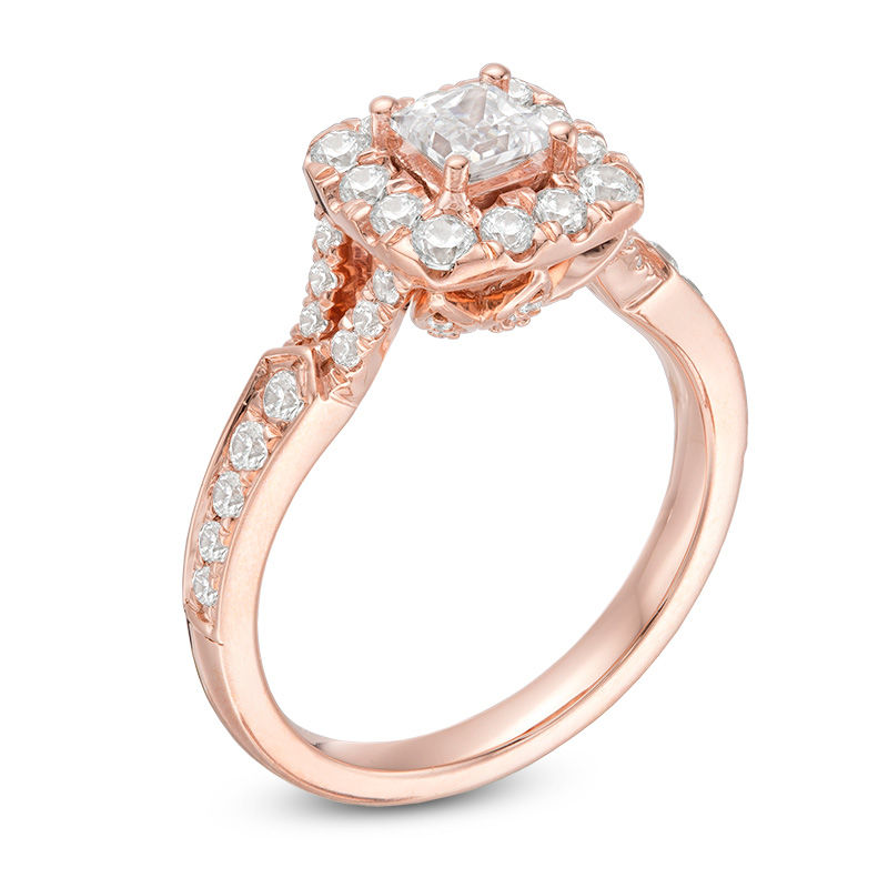 Love’s Destiny by Peoples 1-1/5 CT. T.W. Certified Princess-Cut Diamond Frame Engagement Ring in 14K Rose Gold (I/I1)