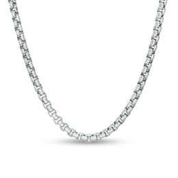 Men's 3.8mm Box Chain Necklace in Sterling Silver - 24