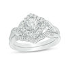 Thumbnail Image 1 of 1/2 CT. T.W. Diamond Tilted Square Frame Twist Bridal Set in Sterling Silver