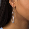 Thumbnail Image 2 of Diamond-Cut Interlocking Ellipses Drop Earrings in Sterling Silver