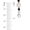 Thumbnail Image 1 of 8.0 - 9.0mm Oval Cultured Freshwater Pearl and Onyx Alternating Brilliance Bead Necklace with Sterling Silver Clasp