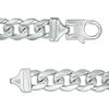 Thumbnail Image 2 of Men's Black Spinel ID Bracelet in Sterling Silver - 8.25"