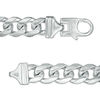 Thumbnail Image 3 of Men's Black Spinel ID Bracelet in Sterling Silver - 8.25"