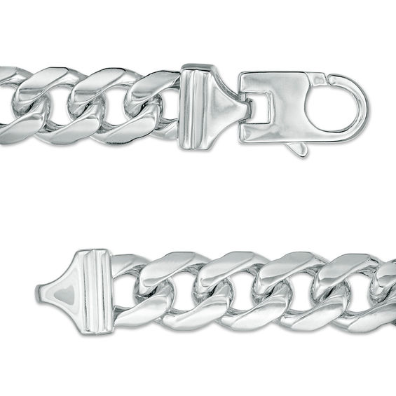 Black Spinel ID Bracelet in Sterling Silver - 8.25"