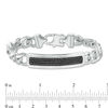 Thumbnail Image 4 of Men's Black Spinel ID Bracelet in Sterling Silver - 8.25"