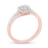 Thumbnail Image 2 of 1/5 CT. T.W. Composite Diamond Square Frame Bypass Promise Ring in 10K Rose Gold