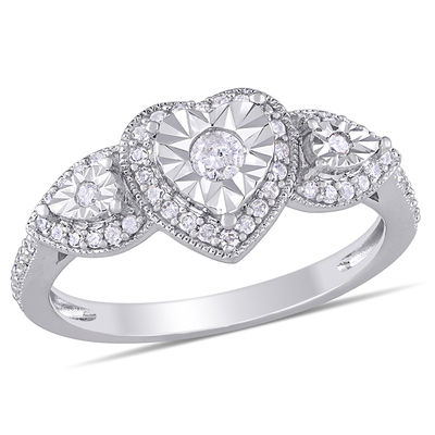 Engagement Ring in Sterling Silver 