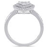 1/3 CT. T.W. Diamond Double Heart Frame Engagement Ring in Sterling Silver