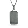 Thumbnail Image 3 of Men's Black Spinel Dog Tag Pendant in Two-Tone Sterling Silver - 24"