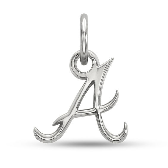 Zales NCAA Team Logo Football Pendant in Sterling Silver (Select Team)