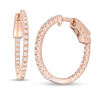 Thumbnail Image 0 of 1/2 CT. T.W. Diamond Inside-Out Hoop Earrings in 10K Rose Gold