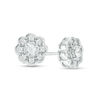 Thumbnail Image 1 of 1/4 CT. T.W. Diamond Flower Frame Stud Earrings in 10K White Gold