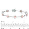 Thumbnail Image 3 of 2 CT. T.W. Certified Pink and White Diamond Frame Bracelet in 14K Two-Tone Gold (Fancy/I2)
