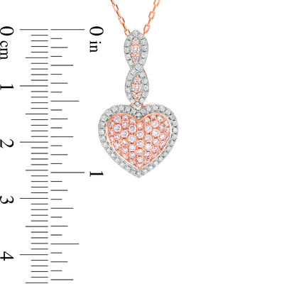 Pink Cats Eye Glass twist pendant