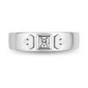 Thumbnail Image 4 of Enchanted Disney Men's 1/4 CT. Square-Cut Diamond Solitaire Crown Wedding Band in 14K White Gold