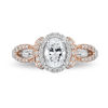 Thumbnail Image 4 of Enchanted Disney Snow White 1 CT. T.W. Oval Diamond Frame Bow Engagement Ring in 14K Two-Tone Gold