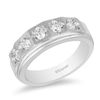 Thumbnail Image 1 of Enchanted Disney 1/2 CT. T.W. Diamond Five Stone Crown Wedding Band in 14K White Gold