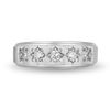 Thumbnail Image 3 of Enchanted Disney 1/2 CT. T.W. Diamond Five Stone Crown Wedding Band in 14K White Gold