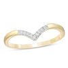 Thumbnail Image 1 of 1/20 CT. T.W. Diamond Chevron Band in 10K Gold