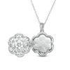 Thumbnail Image 2 of 1/8 CT. T.W. Diamond Filigree Flower Vintage-Style Locket in Sterling Silver