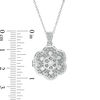 Thumbnail Image 2 of 1/8 CT. T.W. Diamond Filigree Flower Vintage-Style Locket in Sterling Silver