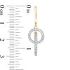 Thumbnail Image 2 of 1/10 CT. T.W. Diamond Interlocking Circles Drop Earrings in 10K Gold