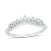 Thumbnail Image 1 of 1/4 CT. T.W. Diamond Crown Contour Band in 10K White Gold