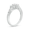 1/2 CT. T.W. Certified Diamond Three Stone Engagement Ring in 14K White Gold (I/I3)