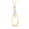 Thumbnail Image 1 of 1/4 CT. T.W. Diamond Scatter Teardrop-Shaped Drop Pendant in 10K Gold