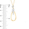 Thumbnail Image 2 of 1/4 CT. T.W. Diamond Scatter Teardrop-Shaped Drop Pendant in 10K Gold